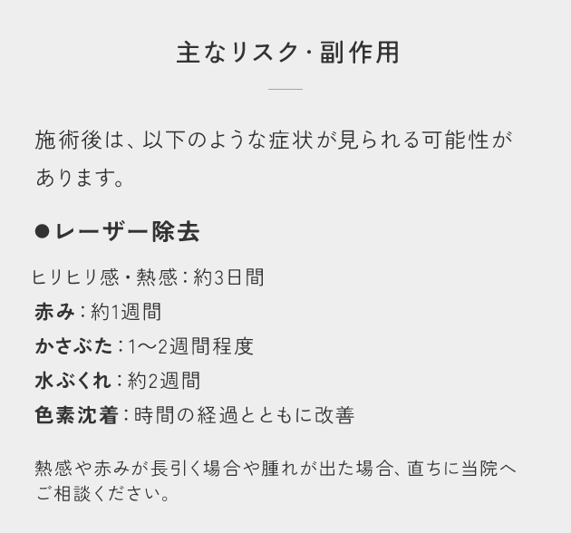 主なリスク・副作用