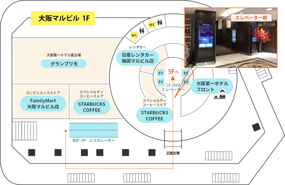 ミセルクリニック大阪梅田院　アクセスマップ